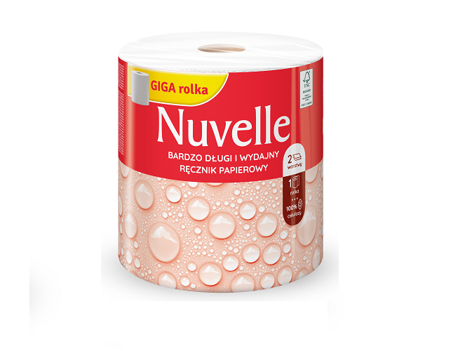 Ręcznik papierowy Nuvelle 2 warstwy 400 listków	